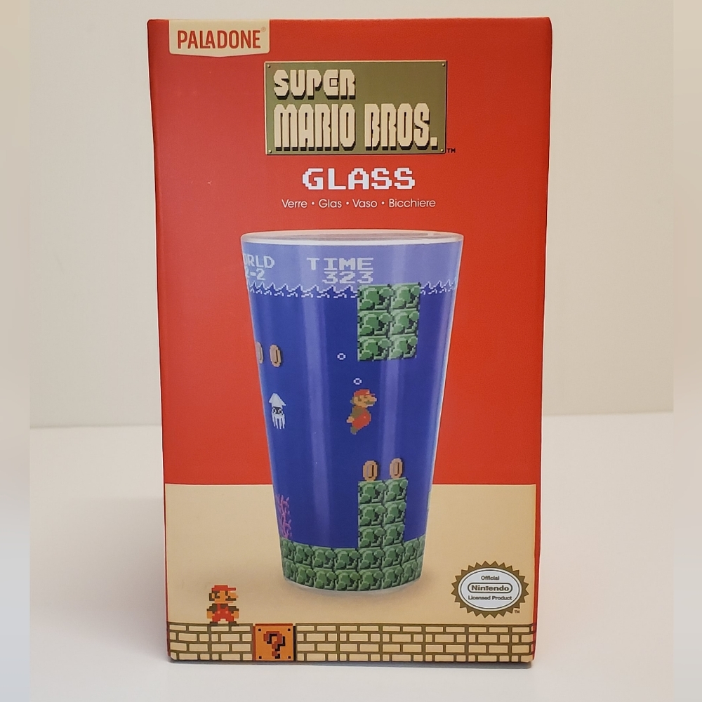 Nintendo Super Mario Bros. Glass NEW Underwater World Original Nintendo